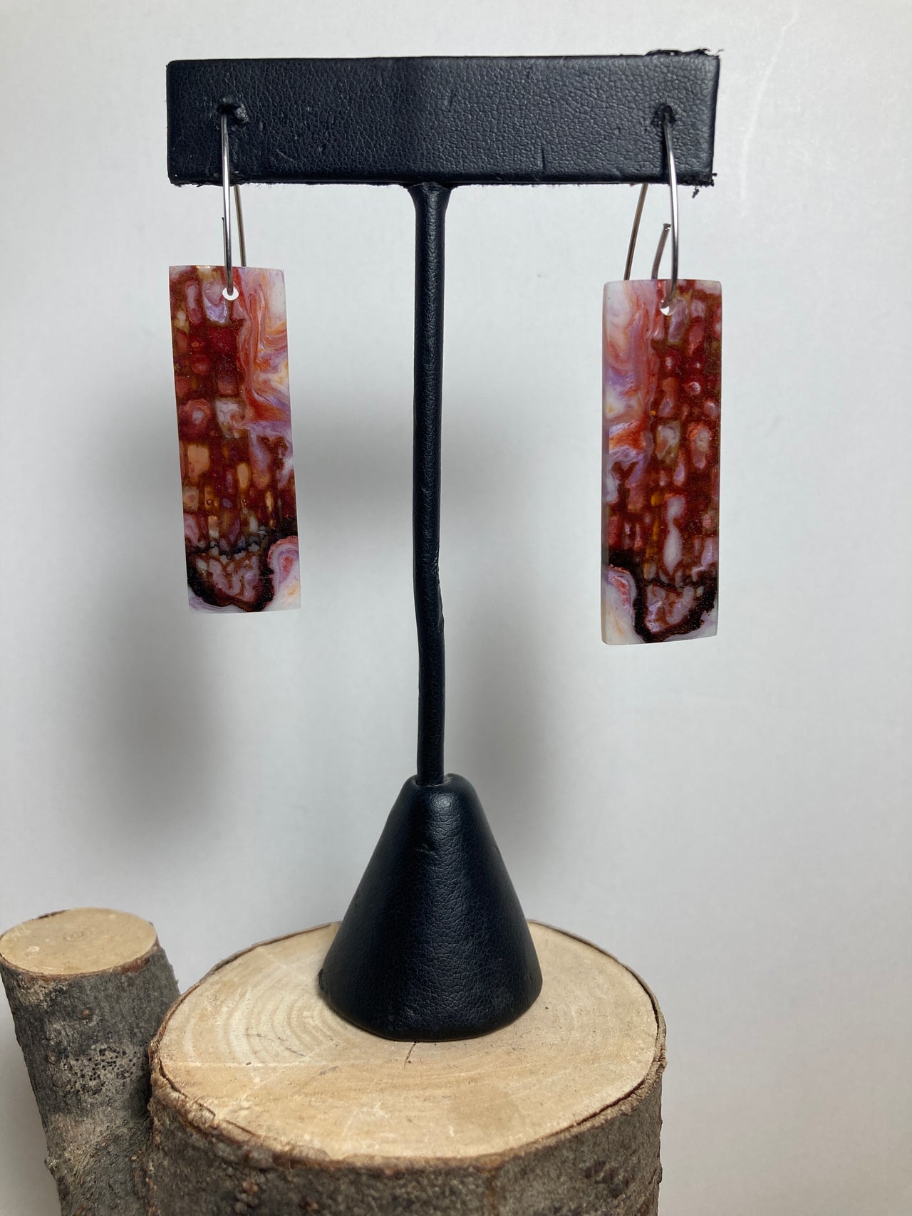Spruce Knot Resin Cast Earrings 2