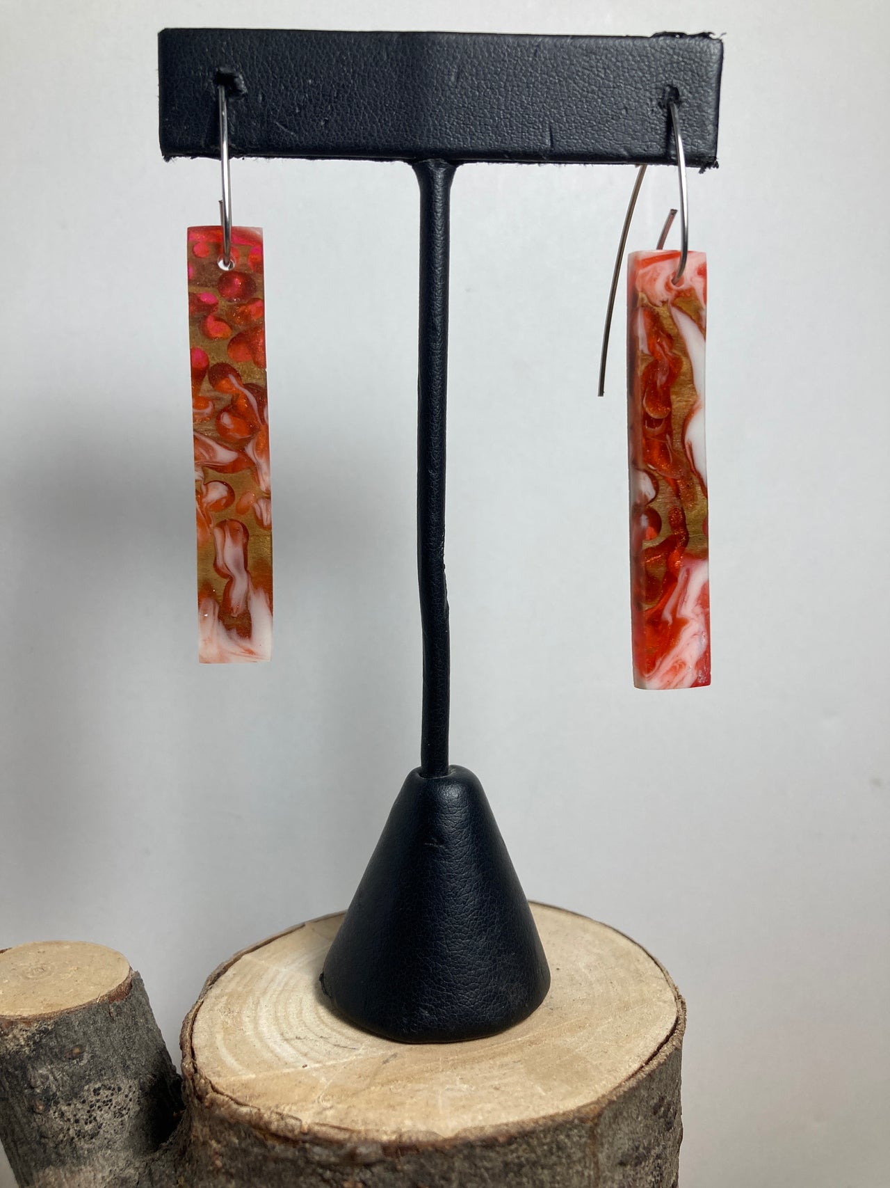 Gribbles and Shipworm Resin Cast Earrings 2