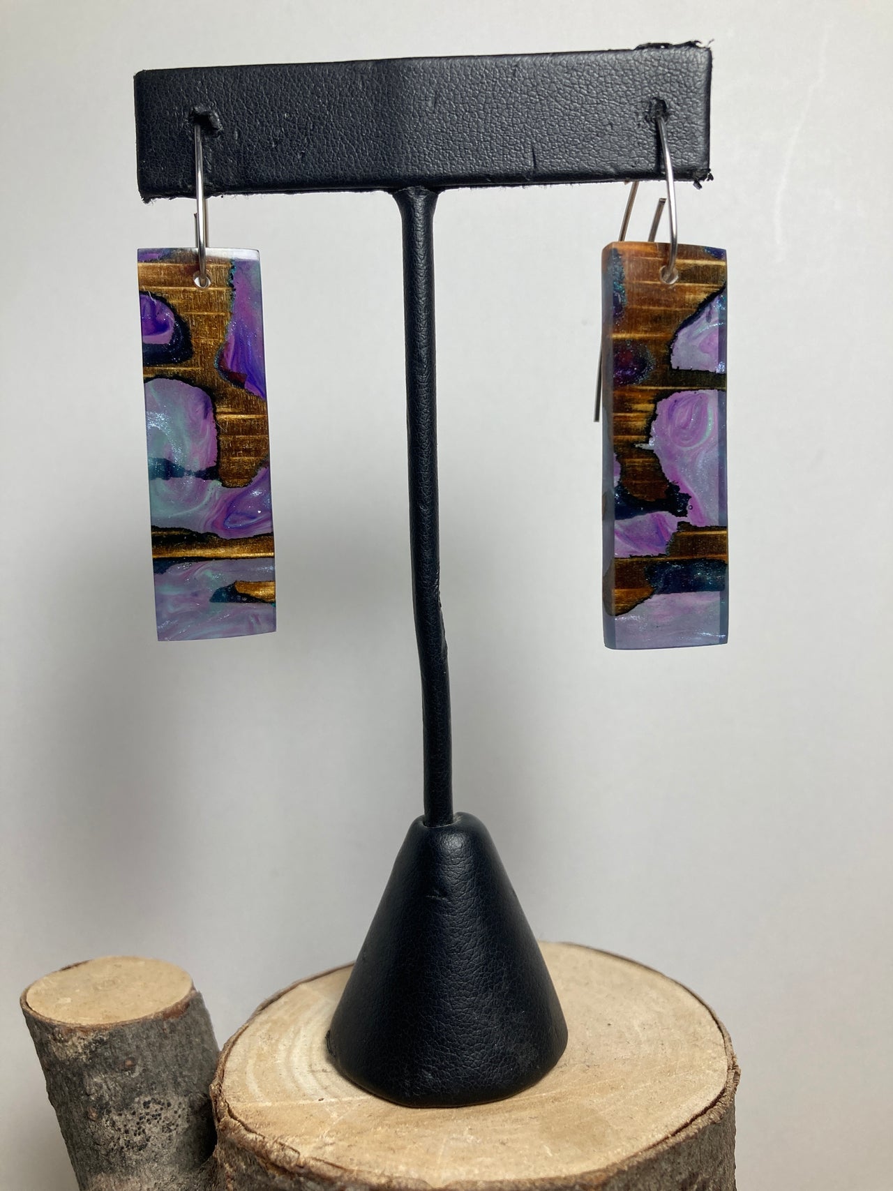 Gribbles and Shipworm Resin Cast Earrings 1