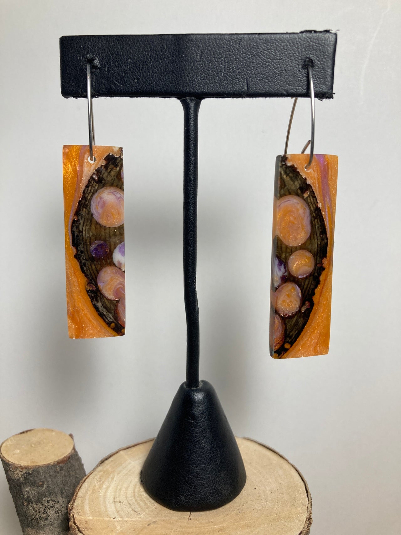 Gribbles and Shipworm Resin Cast Earrings 6