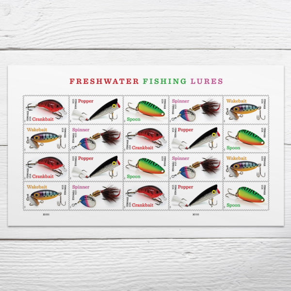 *Forever Letter Stamps: 2025 Freshwater Fishing Lures*
