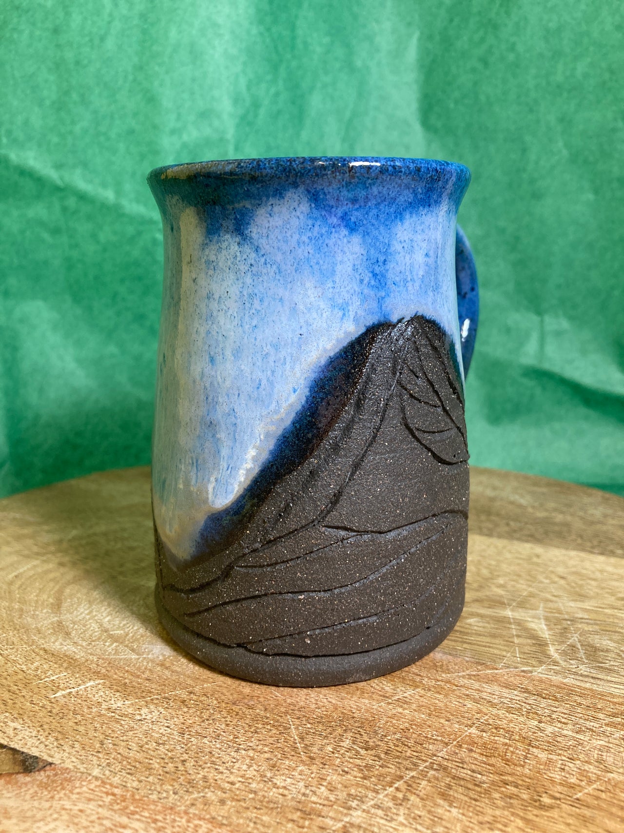 Carved Galactic Mountain Handled Mugs
