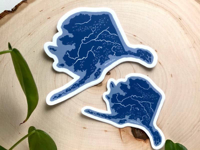 Alaska Rivers and Mountains Sticker
