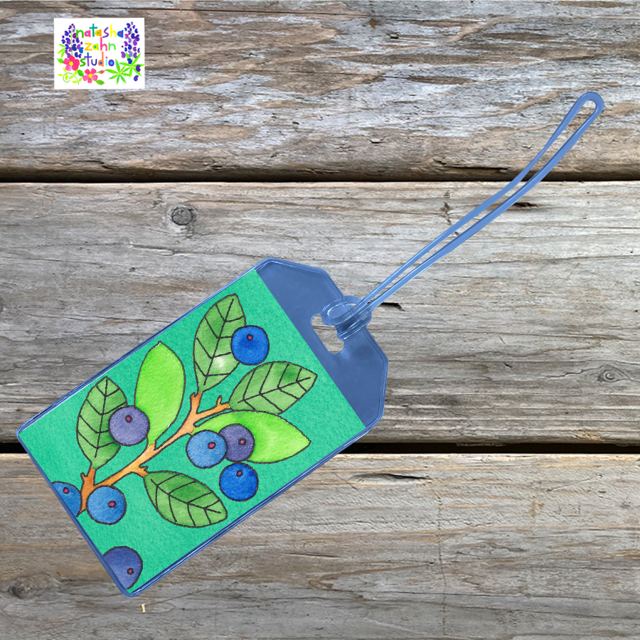 Luggage Tag - Blueberry Twig