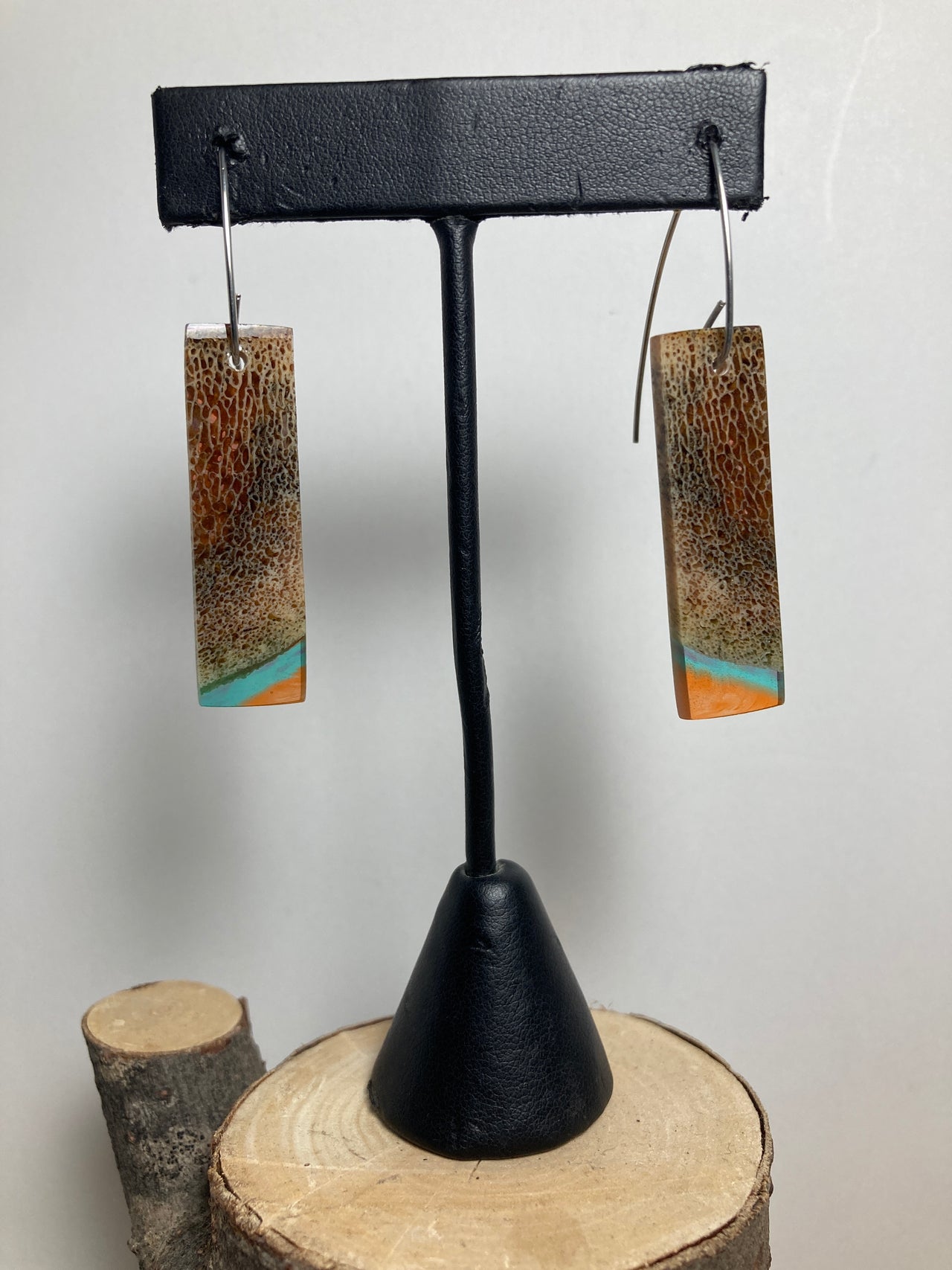 Musk Ox Skull Resin Cast Earrings 24