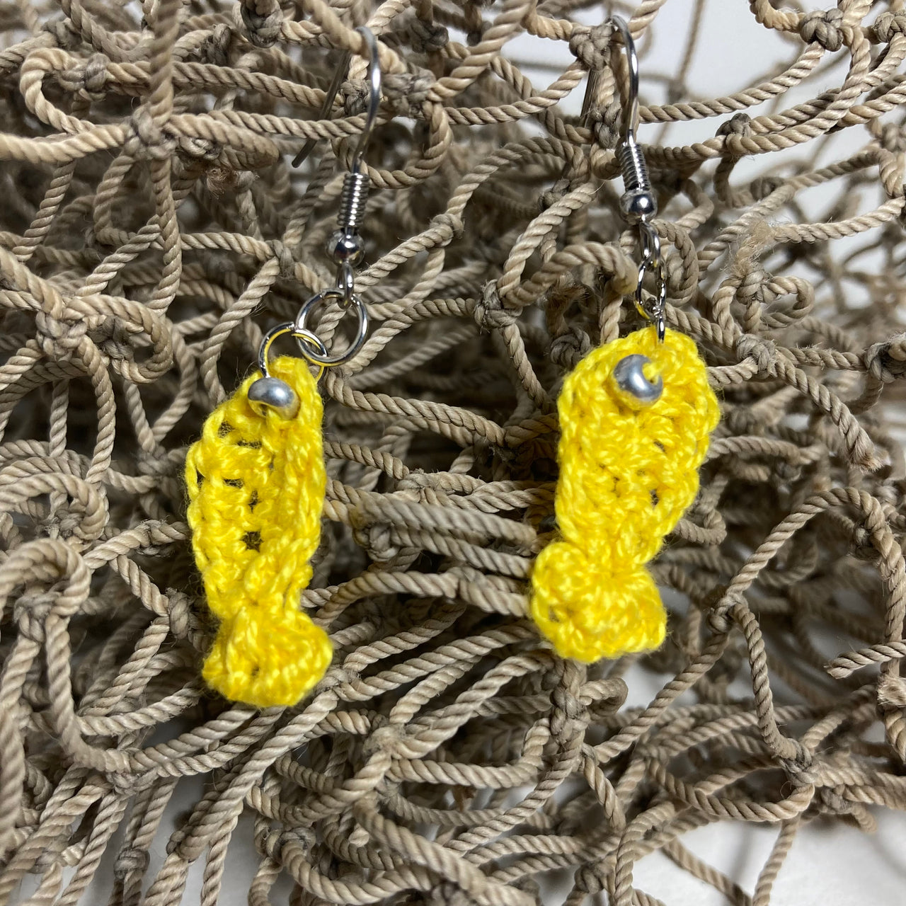 Crocheted Fish Earrings