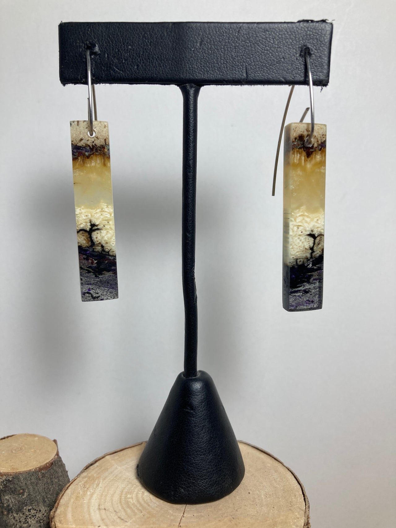 Musk Ox Skull Resin Cast Earrings 22