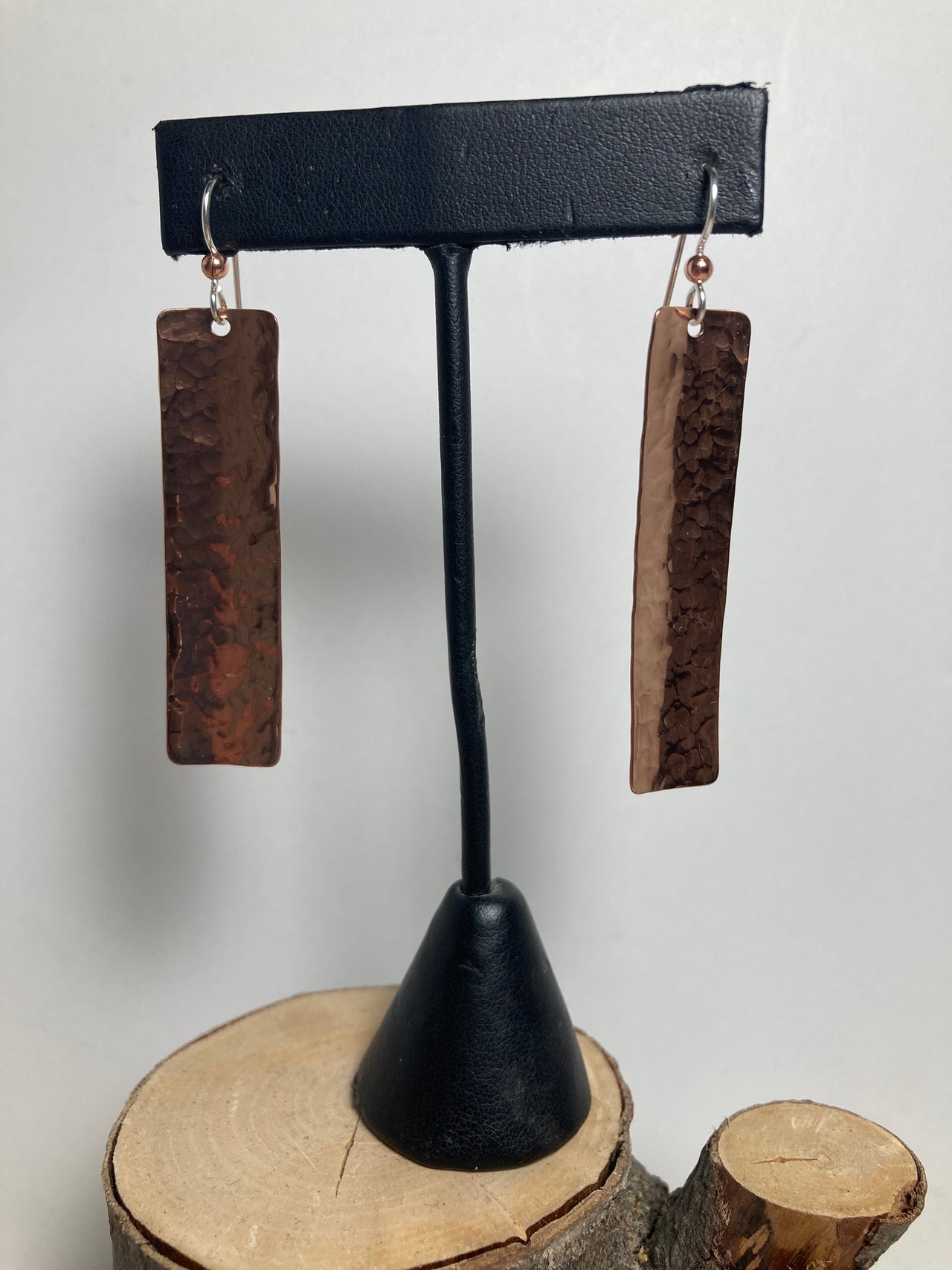 Copper Large Skinny Bar Earrings II