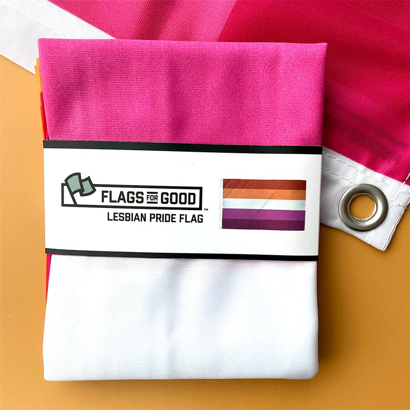 Lesbian Pride Flag: (M) 2ft x 3ft Single-Sided with Grommets