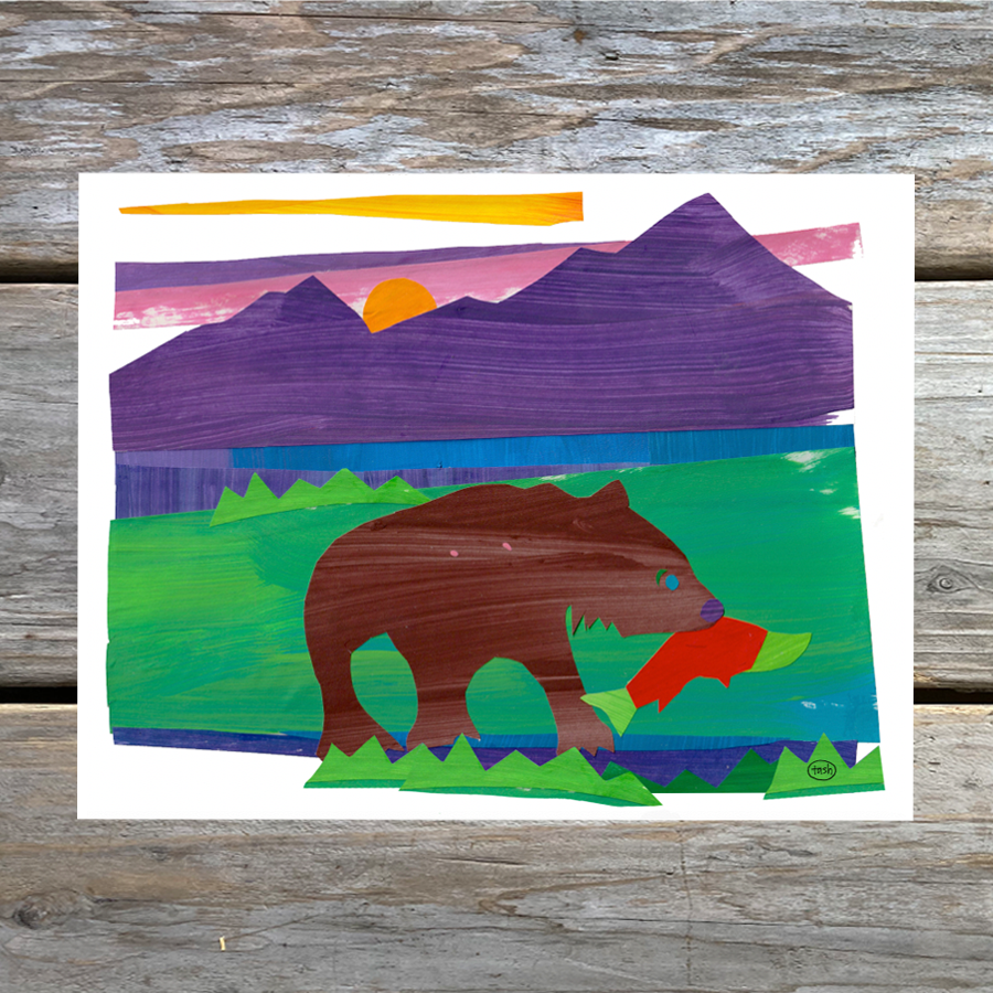 Buskin Bear Note Card