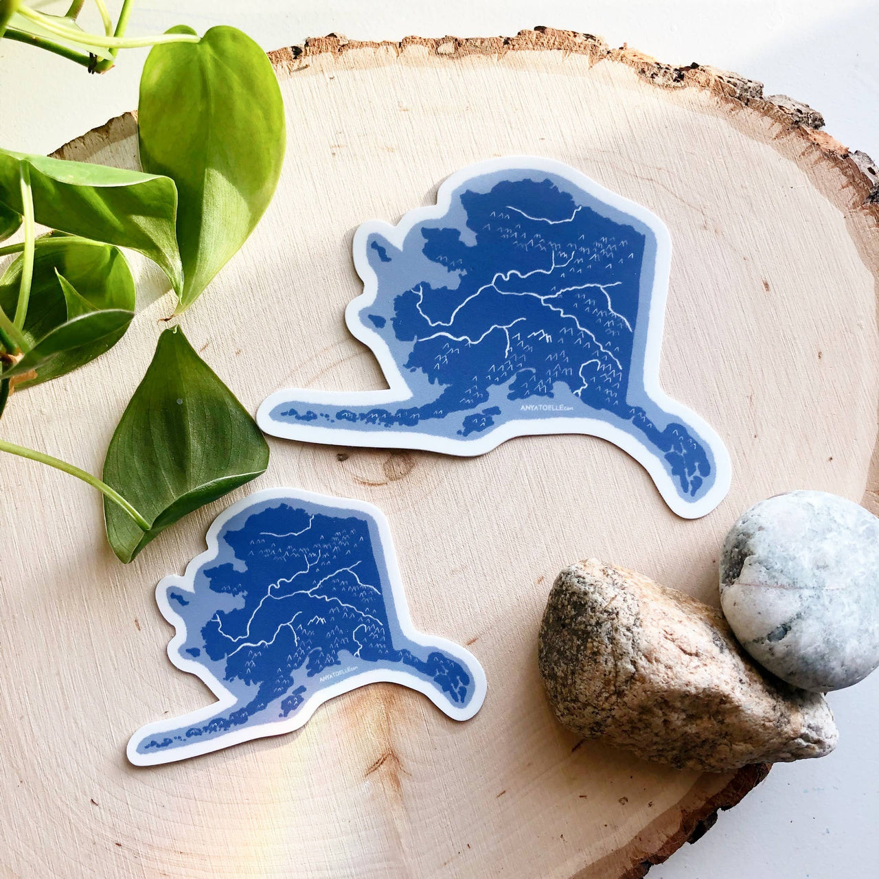 Alaska Rivers and Mountains Sticker