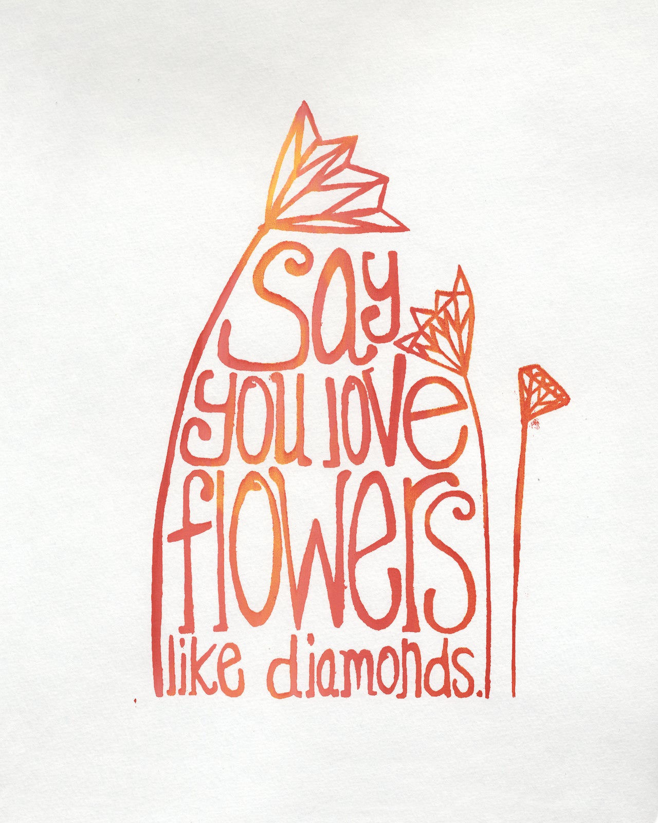 Flowers Like Diamonds Print