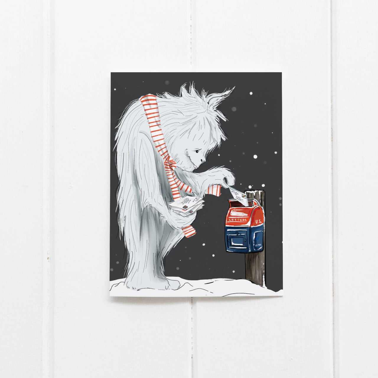 Yeti Sending Letters Greeting Card